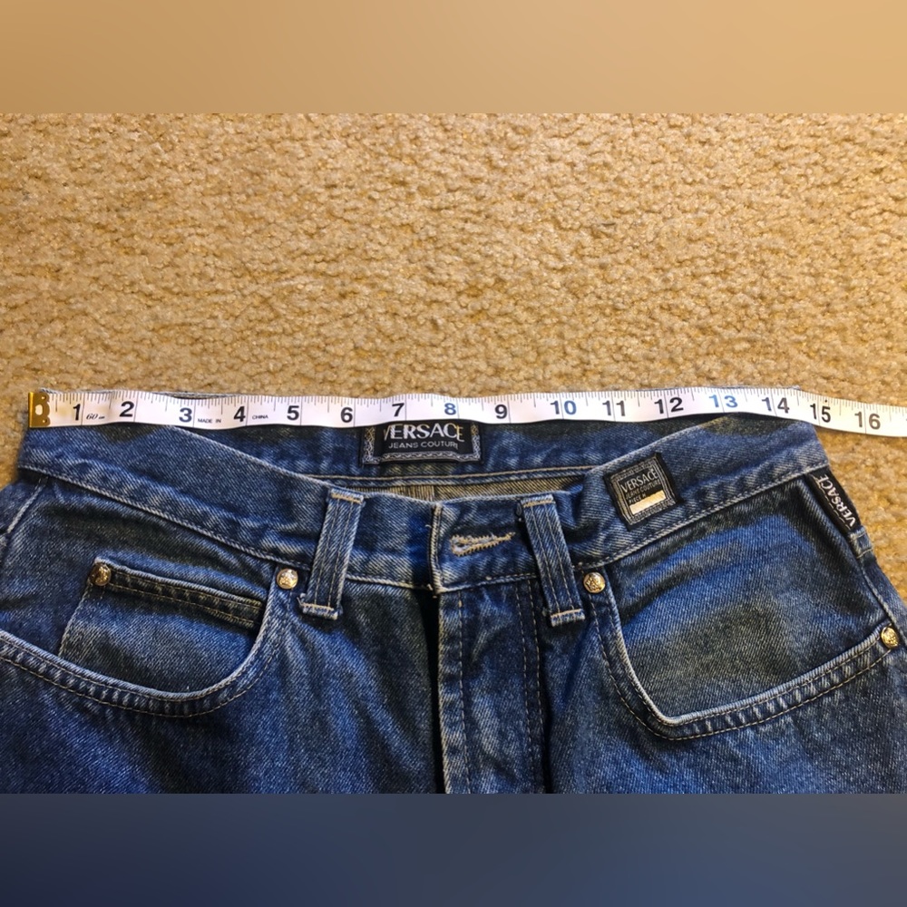 90s high waist Couture Versace Jeans made in Italy. I bought it in Europe. - Picture 3 of 6